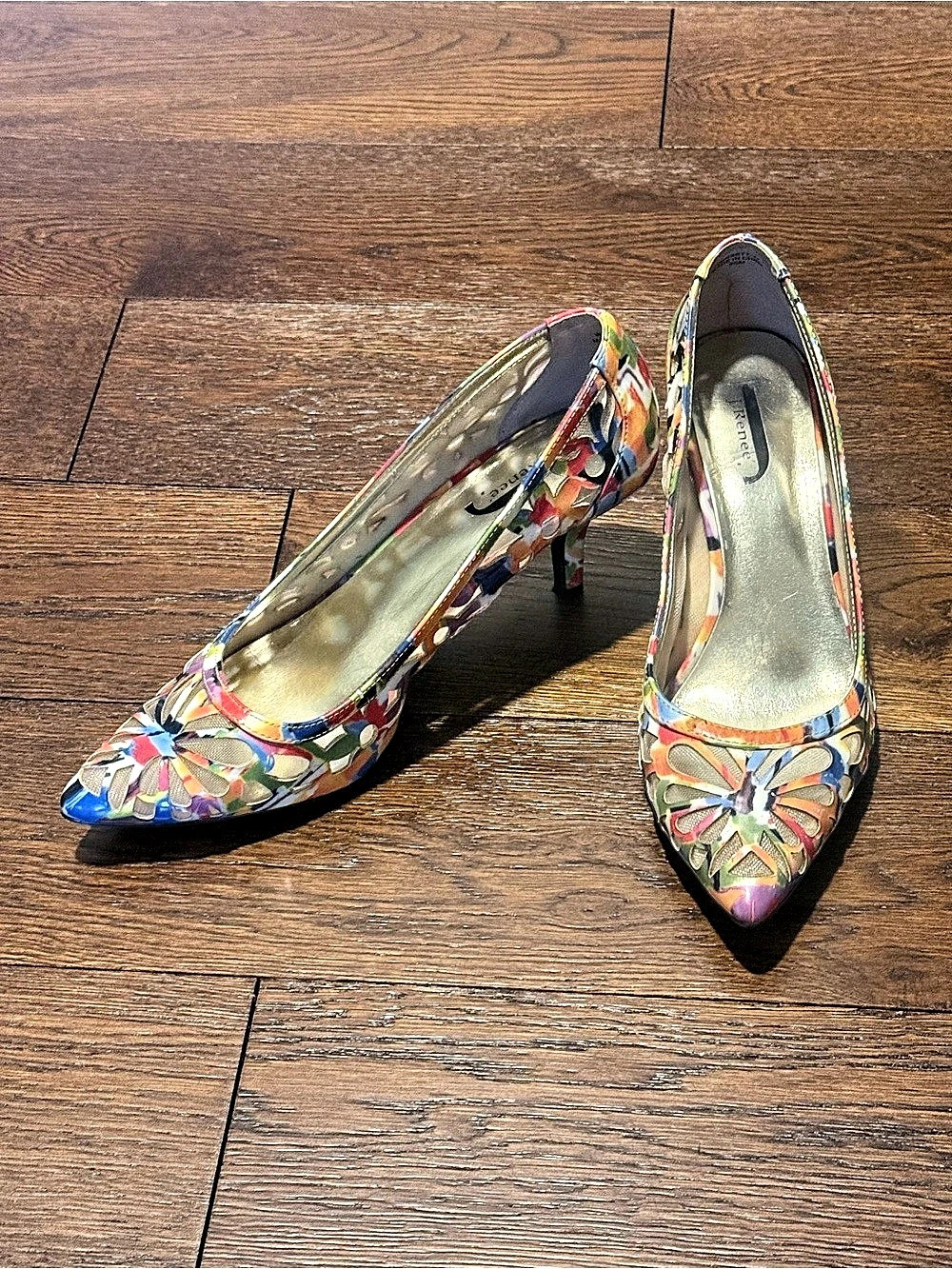 J. Renee Winsett-JJ Multicolor & Pink Heels US 9.5 M